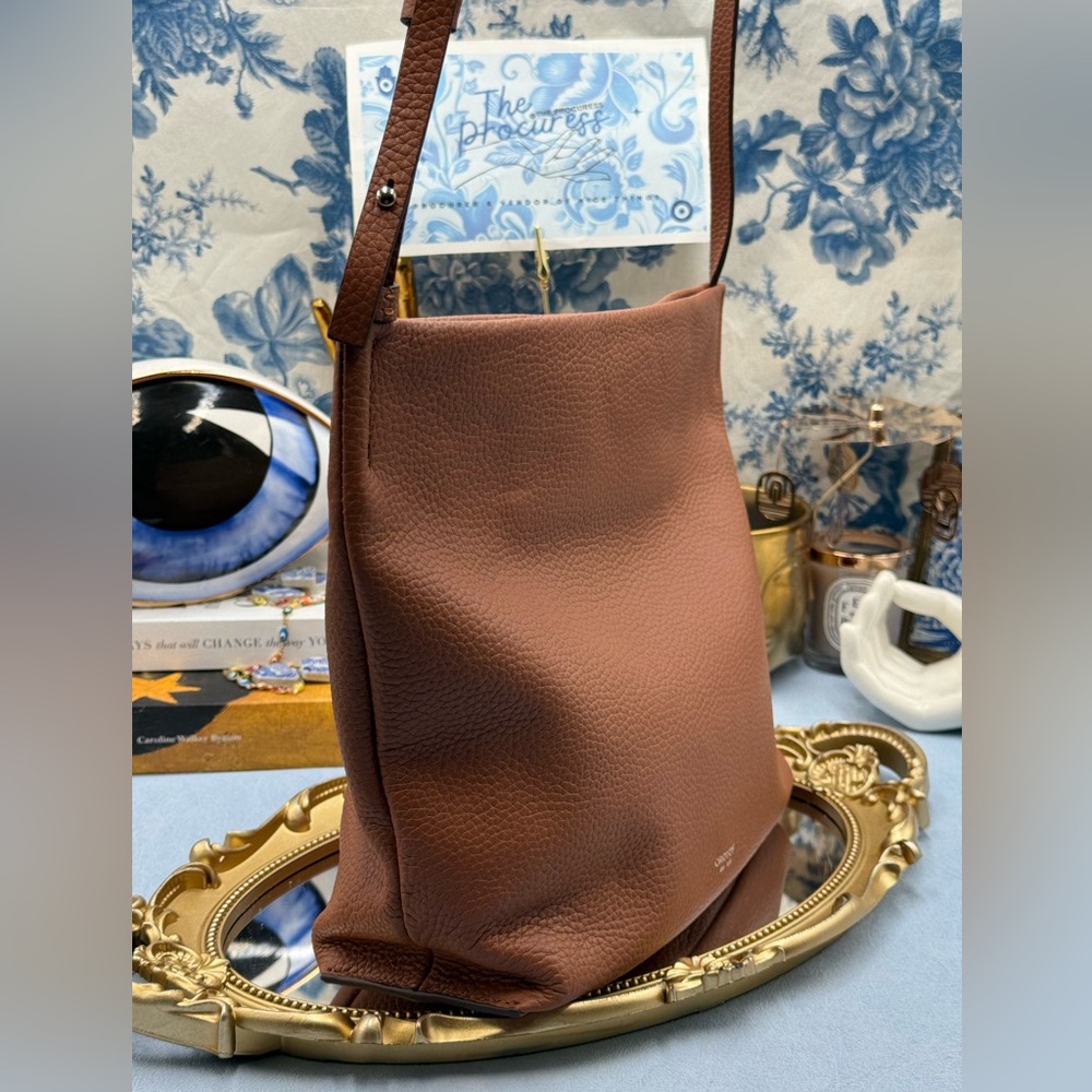 🆕 OROTON 🧿 NWOT Alice Slouch Hobo Zip Crossbody Bag, Whiskey CognacTan - Picture 4 of 13